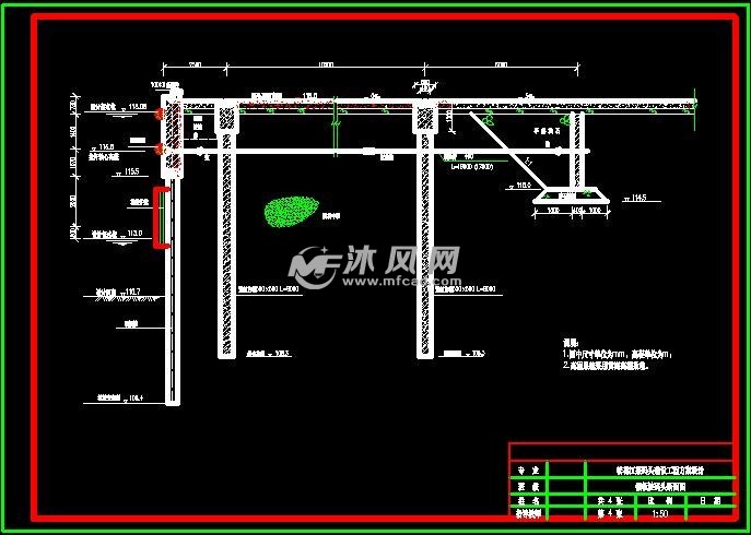 松花江某码头建设工程方案设计 - cad机场、码
