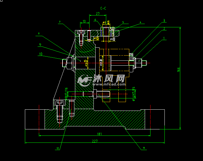 拨叉手柄座钻m10夹具装配图及零件图