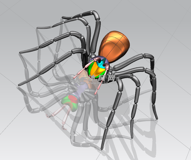 蜘蛛3d模型设计