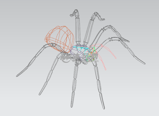 蜘蛛3d模型设计