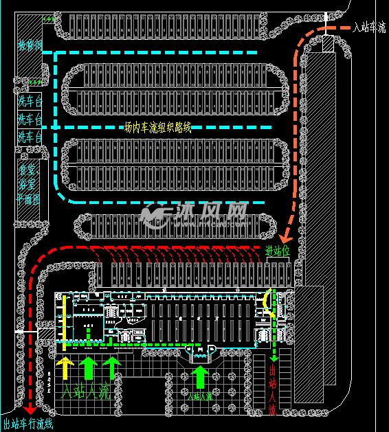 一级广告客运站建筑方案设计图幼儿园字体汽车v广告图片