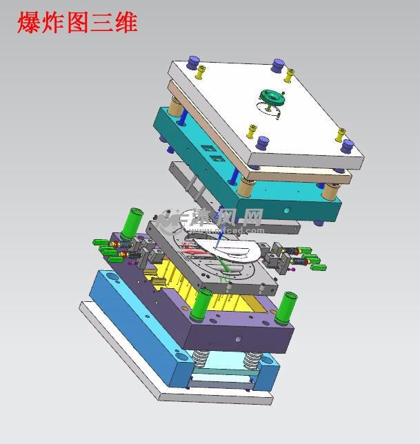 洗衣机机盖注塑模具设计-半圆形【三维ug】