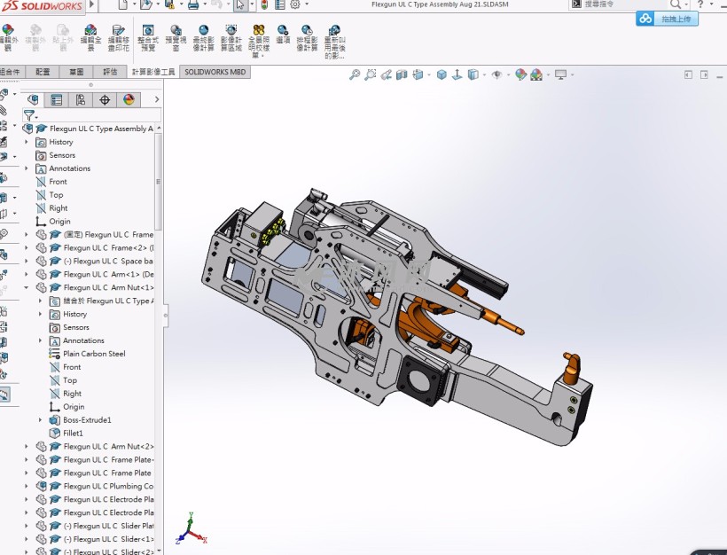 实用机器人焊枪solidworks设计