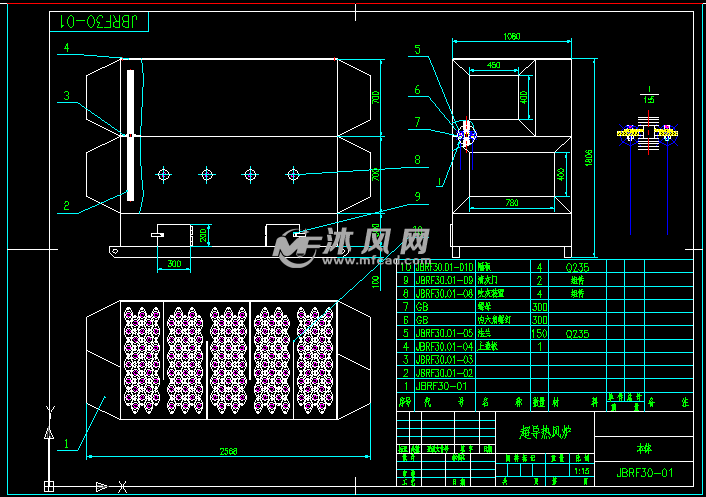 7mw 超导热风炉 - 换热/制冷空调设备图纸 - 沐风网