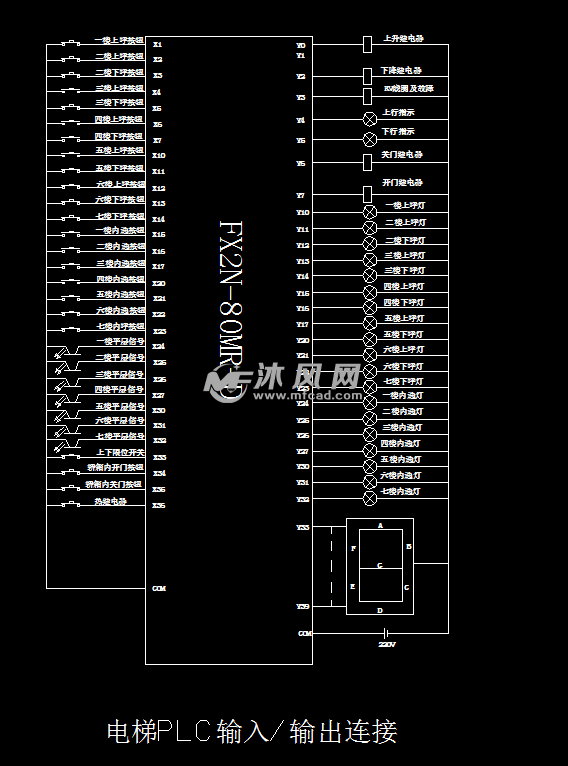 七层电梯自动控制系统装置设计 - PLC单片机电