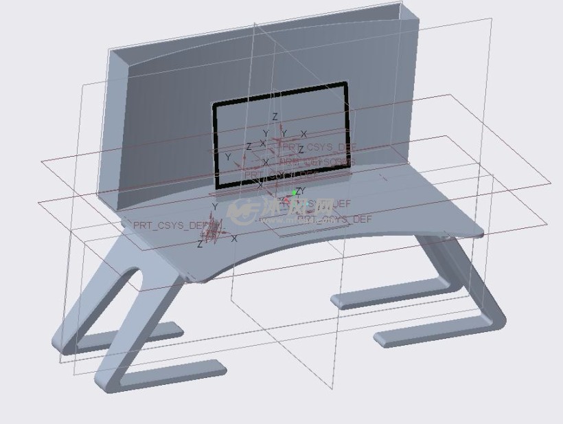 床上电脑桌三维模型图纸