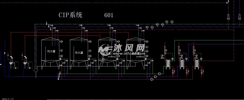 乳品厂生产线沐风图-食品机械-桁架网工艺米16cad施工图图片