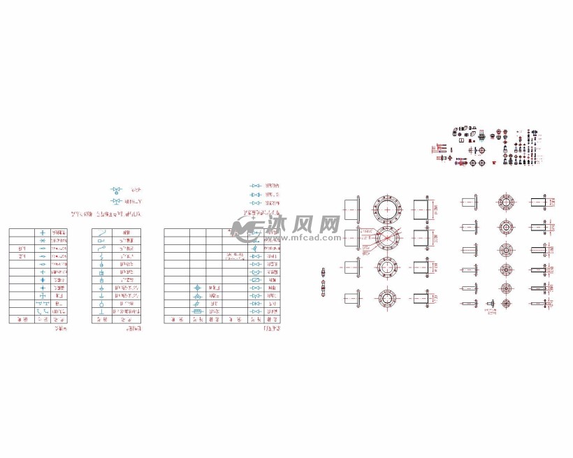 标准法兰螺栓管道符号图集