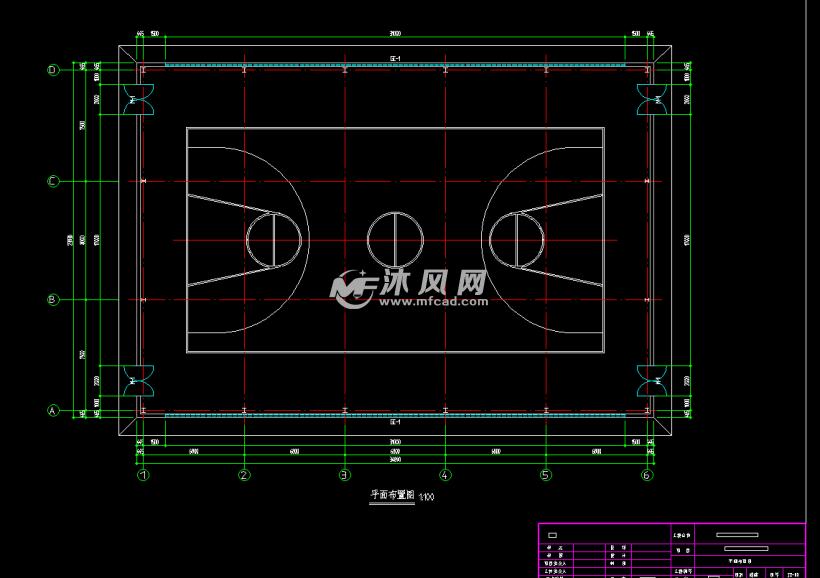 某835平米室内钢结构篮球场施工图