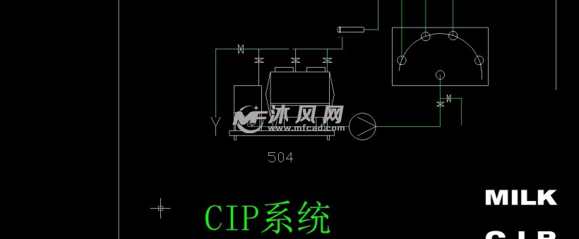 每工艺1T巴氏奶生产线沐风图-食品机械-素材cad装潢小时图片