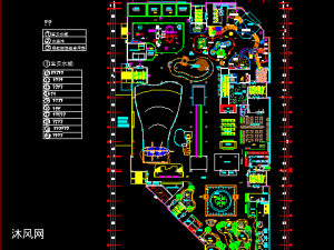 广东某地水上乐园平面规划设计图 - 园林景观类