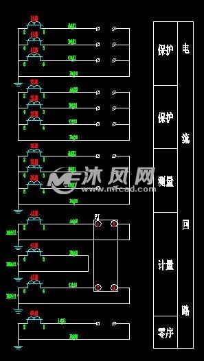 接地变控制回路原理图 - autocad电气图纸