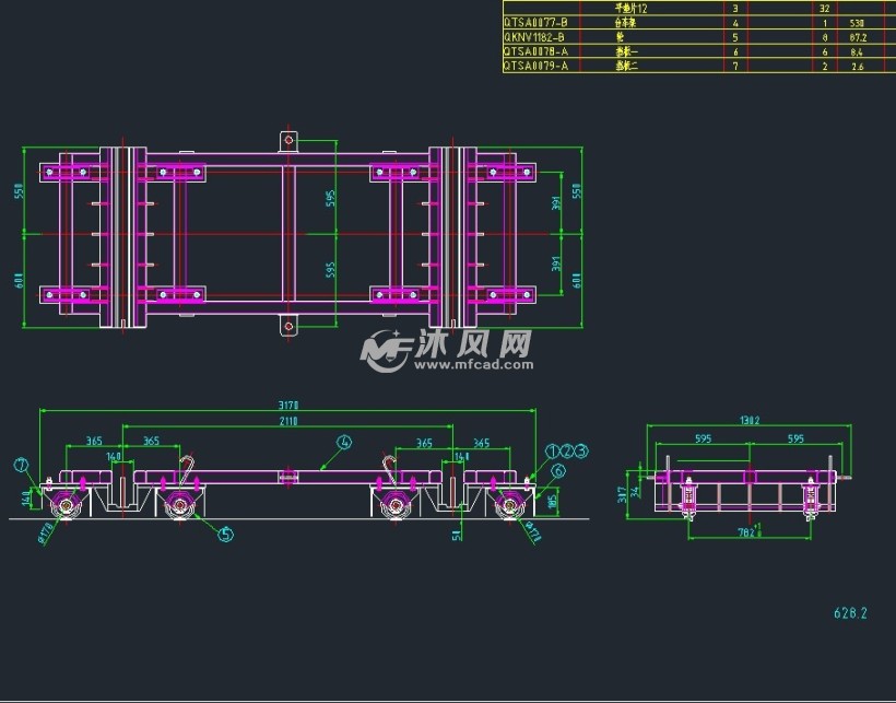 面平移轨道台车 - 专用车图纸 - 沐风网