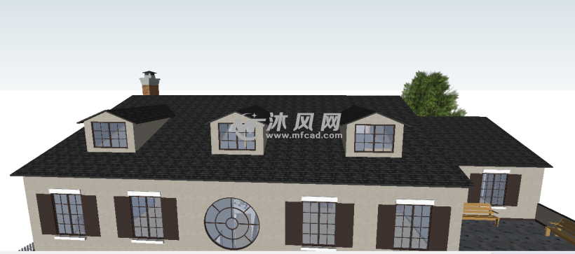 乡村别墅sketchup设计模型 - sketchup建筑模型