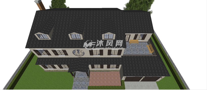 乡村别墅sketchup设计模型 - sketchup建筑模型