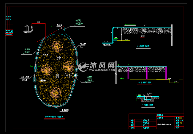 8000平米某水上乐园项目给排水系统施工图 - 