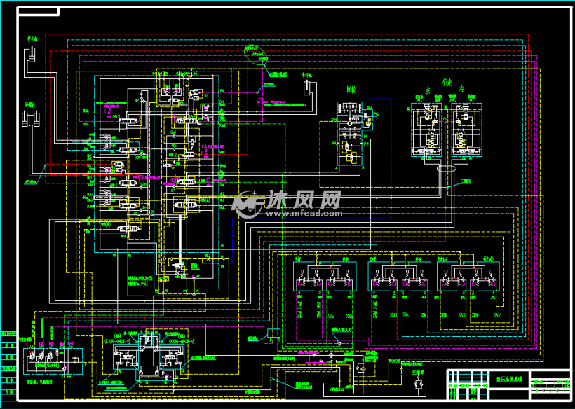 挖机液压系统原理图 - 液压及气动元件 - 沐风网