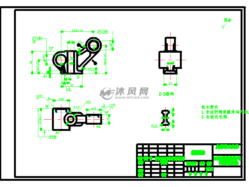 气门摇杆轴支座铣φ28端面