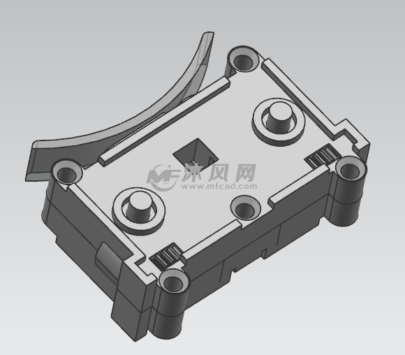 智能锁双电机组件 - 小五金模型 - 沐风网