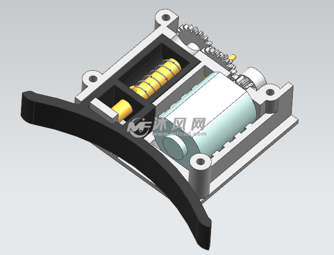智能锁电机组件 - 小五金模型 - 沐风网