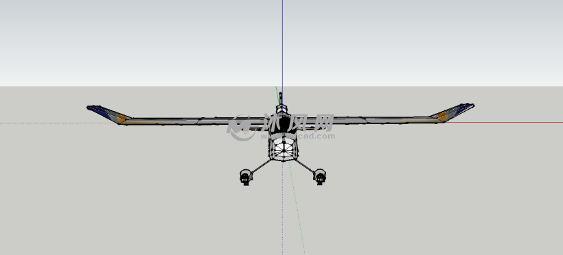 民用飞机设计模型前视图