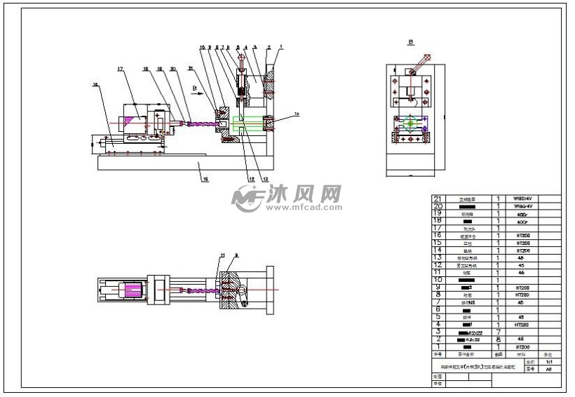 单螺杆泵定子(内椭圆孔)加工成型机cad图纸