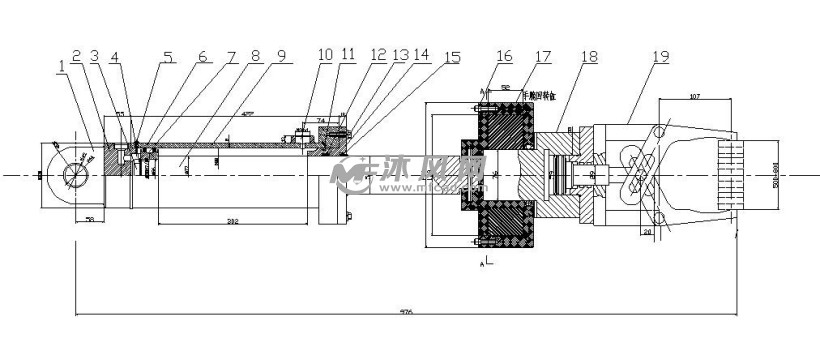搬砖机械手的二维CAD图 - 机器人模型 - 沐风网