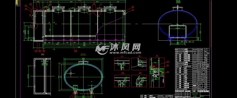 奶槽车奶罐车技术图纸