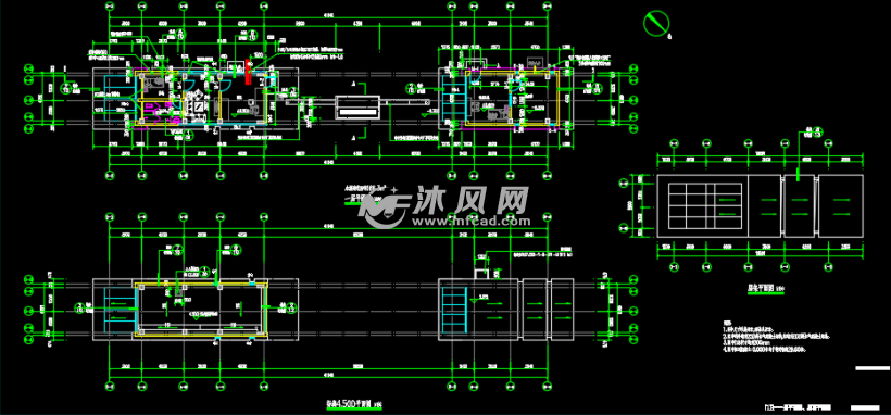 某乱码大门建筑及结构设计施工图-cad门卫结没有乱码发给都他cad厂区是图片