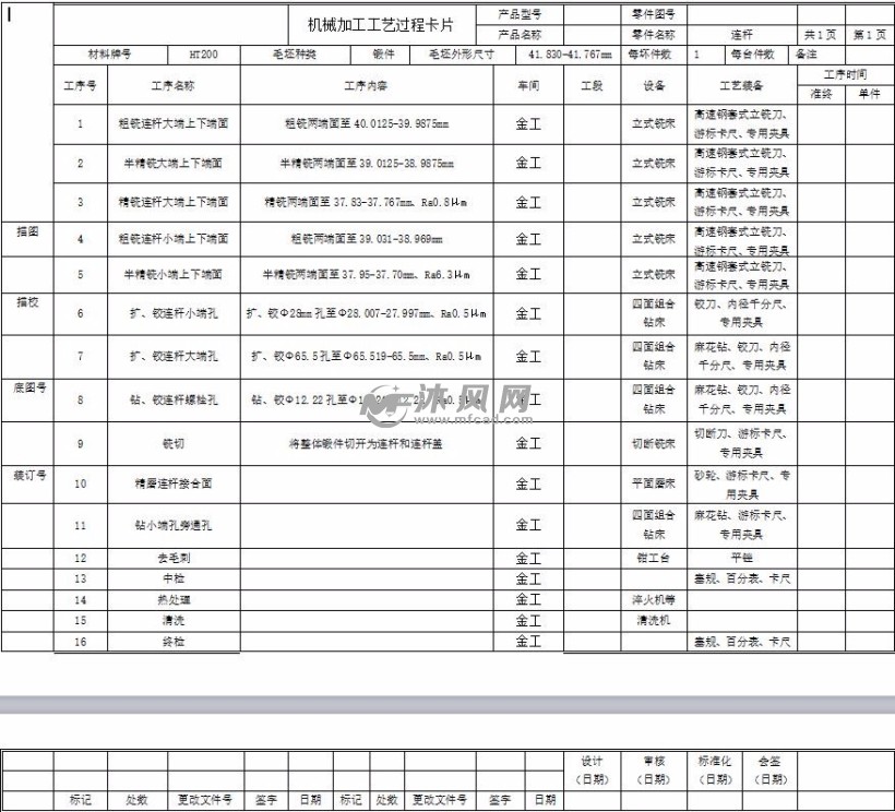 连杆加工工艺及铣表面粗糙度0.8的端面夹具设