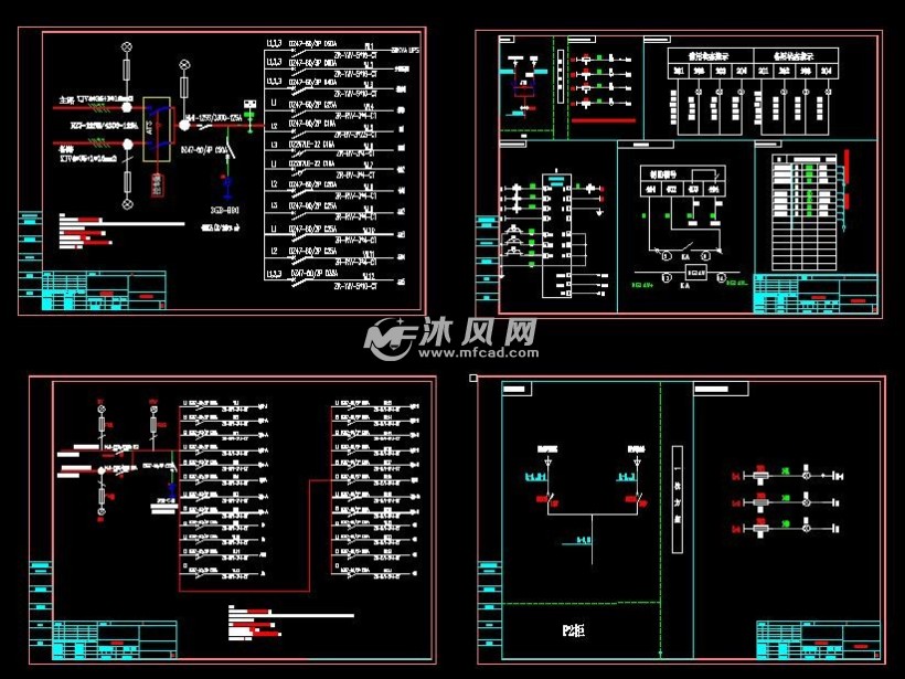 网络机房配电柜系统图 - AutoCAD电气原理图纸