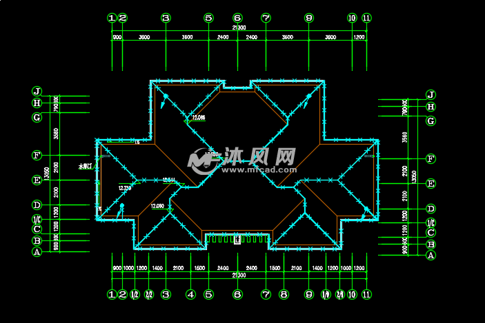 三栋三层别墅区电施图