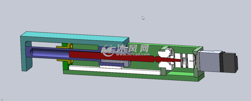 精密电缸结构三维模型