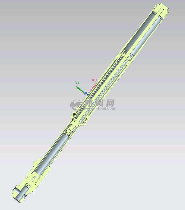 摩托车电动车倒置结构前减震器3D生产图(M6-