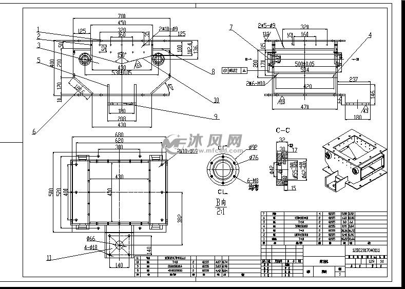 零件图阀门箱体