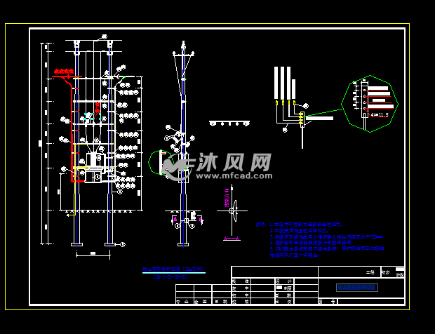 柱上变压器杆型图