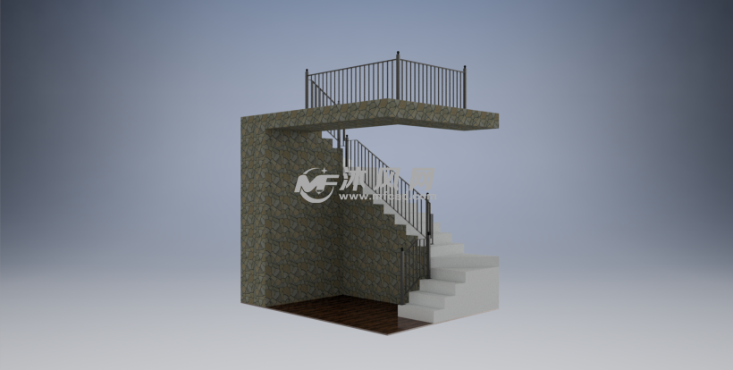 家庭楼梯三维模型