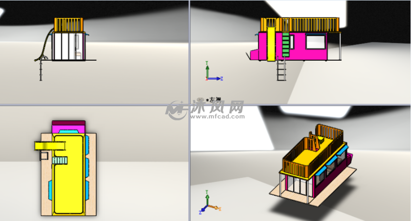 房子模型设计建模三视图