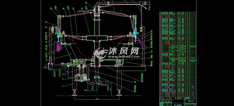 60头一体阀灌装机技术图纸