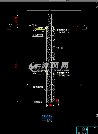 锚筋桩平面设计图 - AutoCAD地基基础图纸