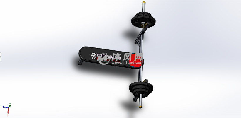 sw运动器材杠铃模型建模 - 运动器材 - 沐风网