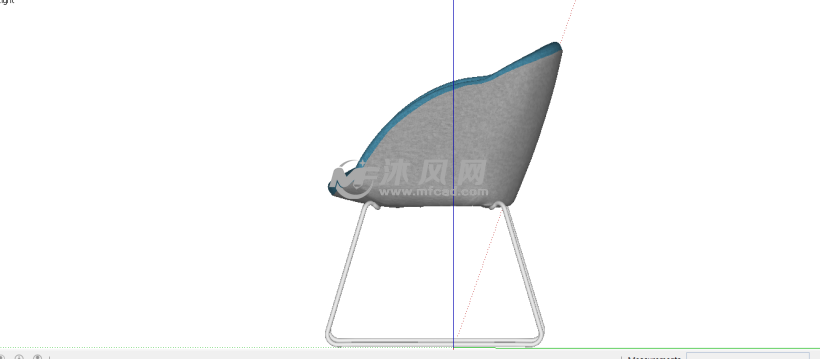 休闲椅子设计模型正视图