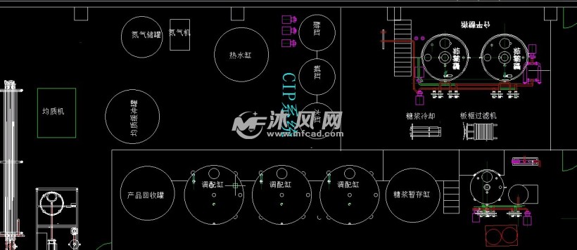 果蔬汁生产线平面布局图