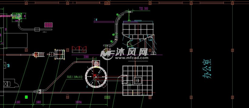 水灌装生产线平面布置图 - 包装机械 - 沐风网