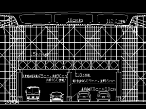 门式贝雷梁支架体系 - CAD建筑图纸 - 沐风网