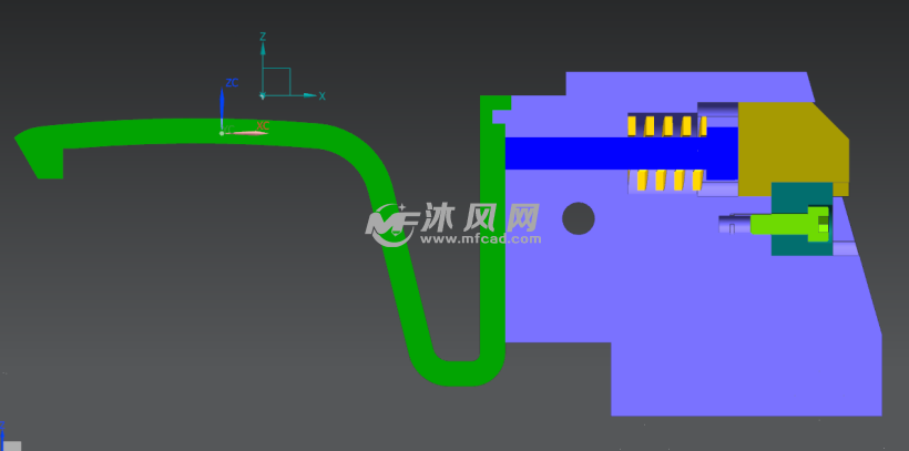 tpe弹性体产品滑块带顶针的注塑模 - 工业用品模具