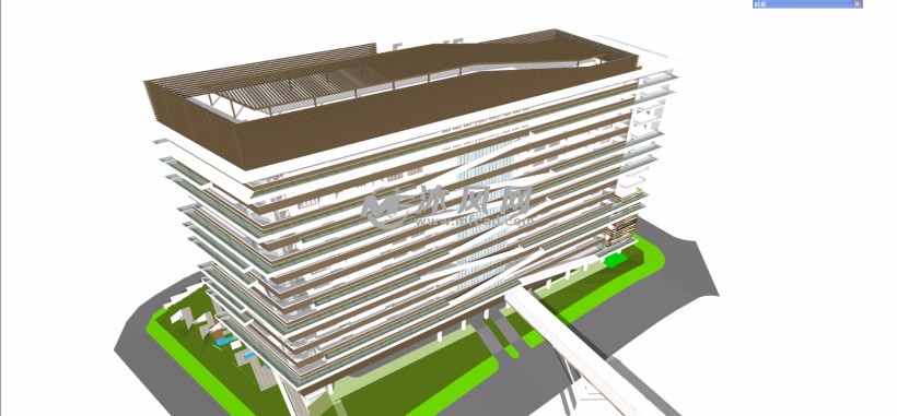现代医院建筑模型