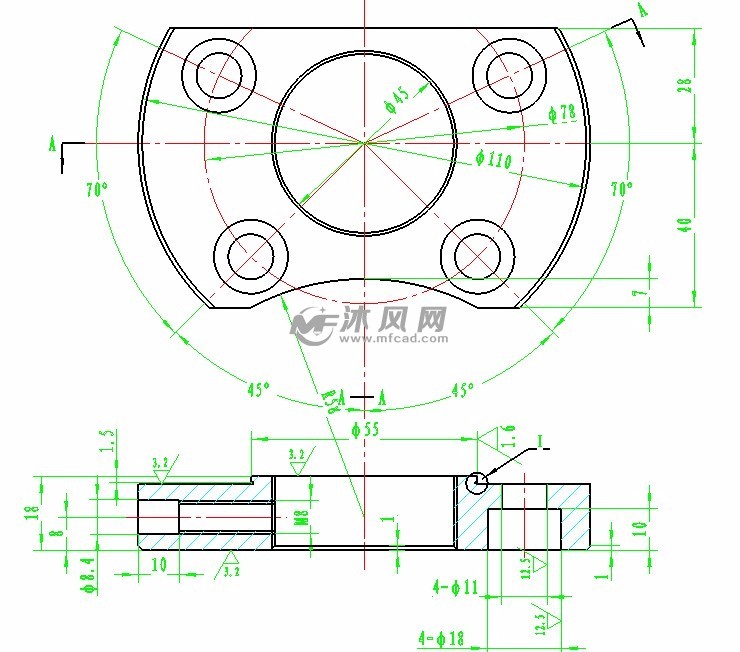 法兰盘的工艺规程及钻m8螺纹孔夹具设计含r58圆弧缺口