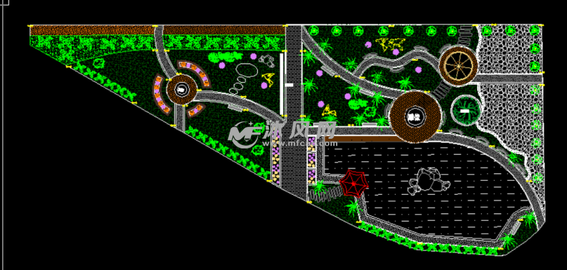 cad图纸 园林图纸 景观规划设计图 公园及游园规划图