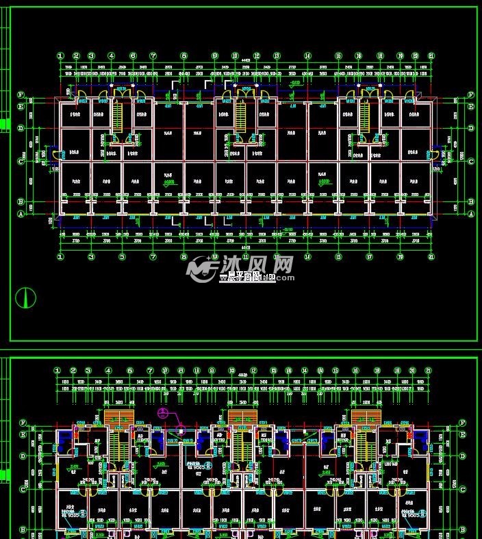 6层2室2厅1厨1卫单元式多层住宅建筑施工图13张图纸